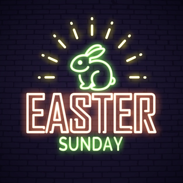 Happy easter neon belettering