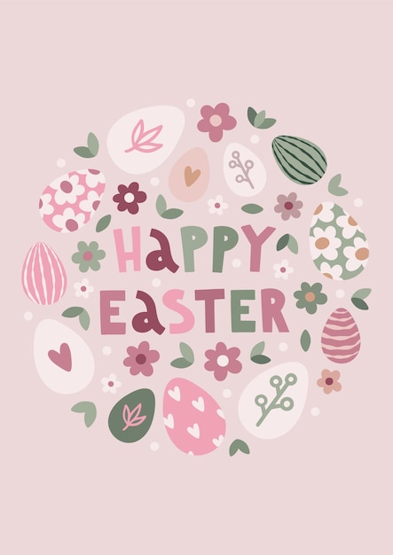 Happy easter poster