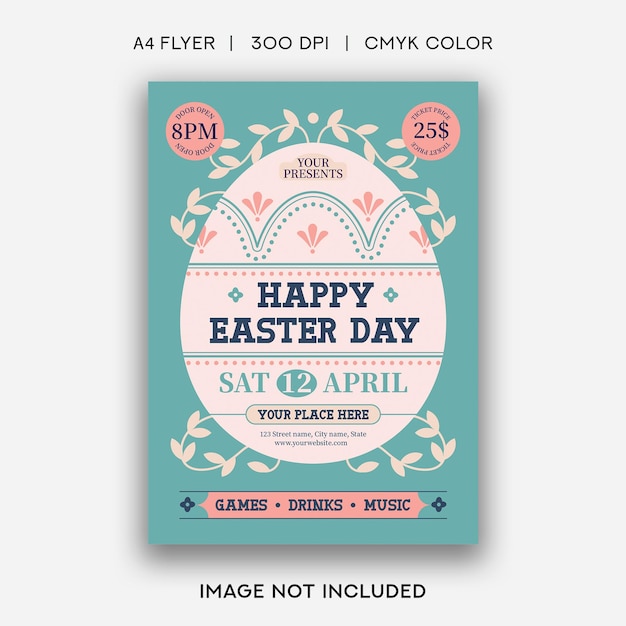 Vector happy easter's day poster template