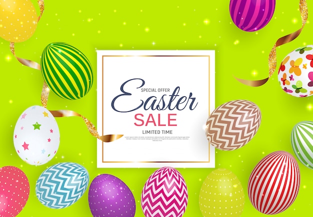 Happy Easter sale background