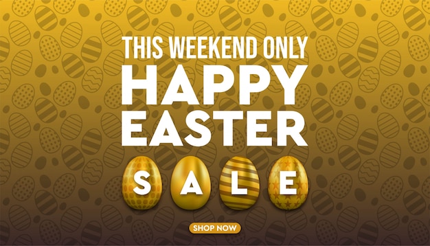 Happy Easter sale promotion design and banner stock