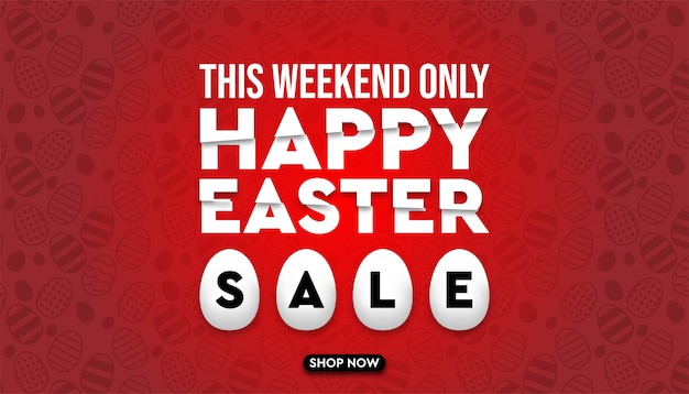 Happy Easter sale promotion design and banner stock