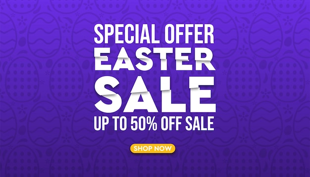 Happy Easter sale promotion design and banner stock