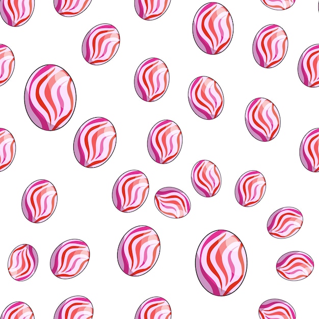 Счастливой Пасхи Бесшовный узор с изображением цветного пасхального яйца Векторная иллюстрация