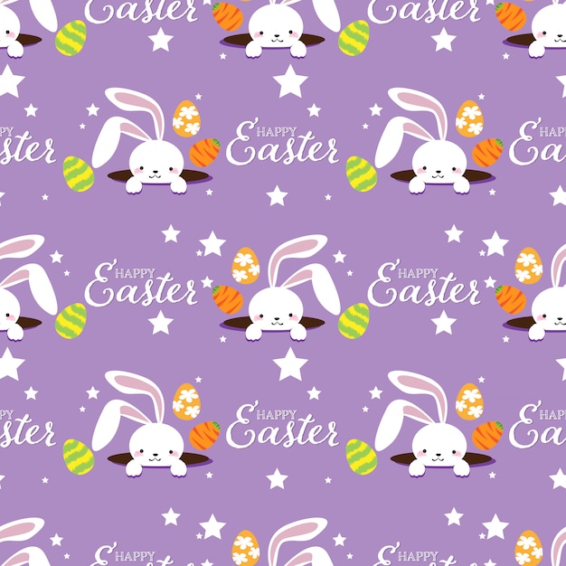 Happy easter seamless pattern