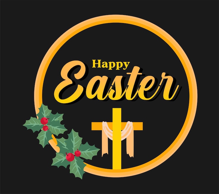 वेक्टर happy easter sunday to all christians