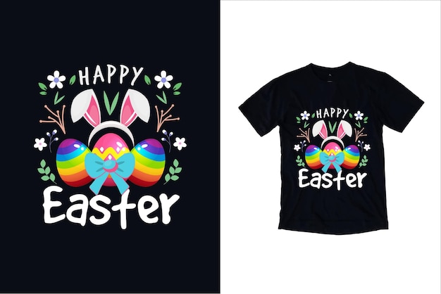 Buona pasqua t shirt design vettore premium