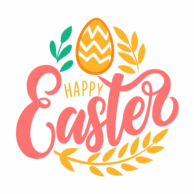 Happy Easter Typography Design Vector