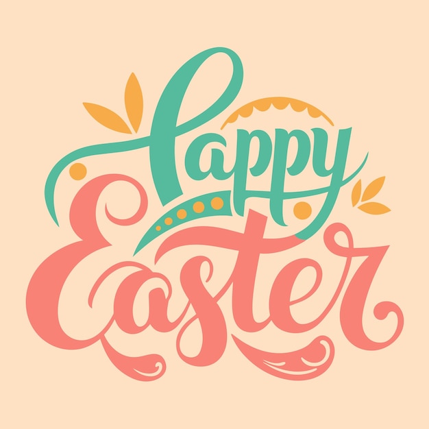 Vector happy easter typography design vector