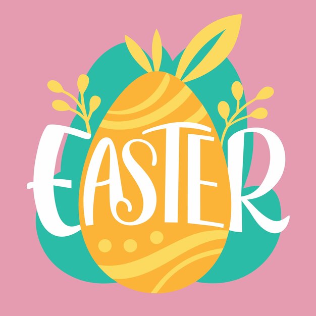 Happy easter typography design vector (vettore di progettazione della tipografia di pasqua felice)