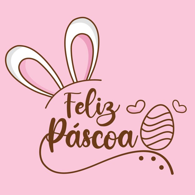 Vector happy easter vector card brazil