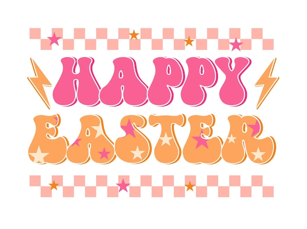 Happy Easter vector groovy vector