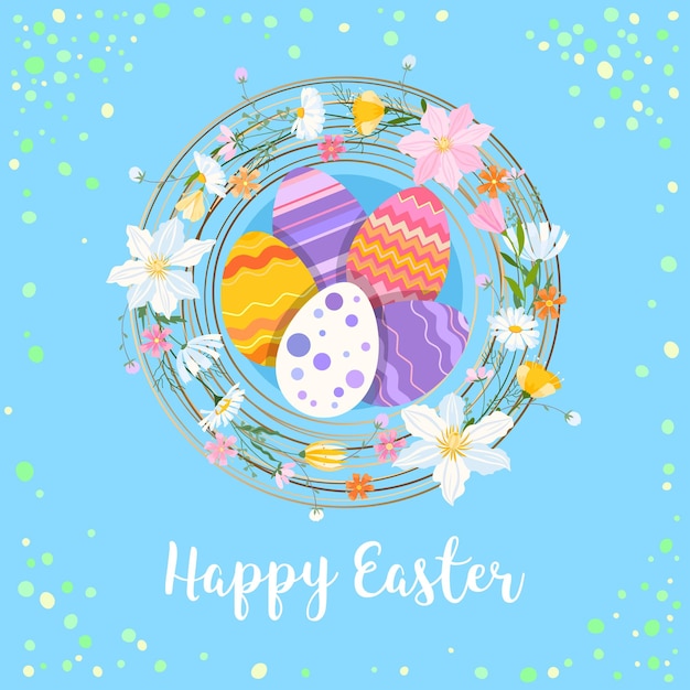 Happy easter vector illustration