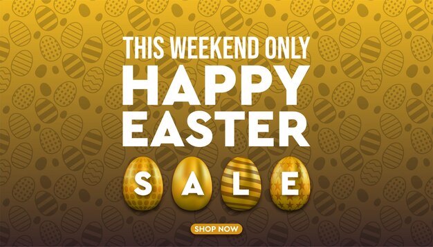 Happy Easter verkoop promotie ontwerp en banner stock.