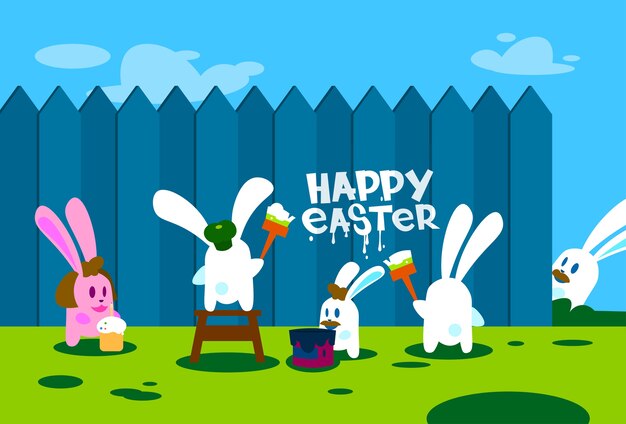 Happy Easter Wall Holiday Banner