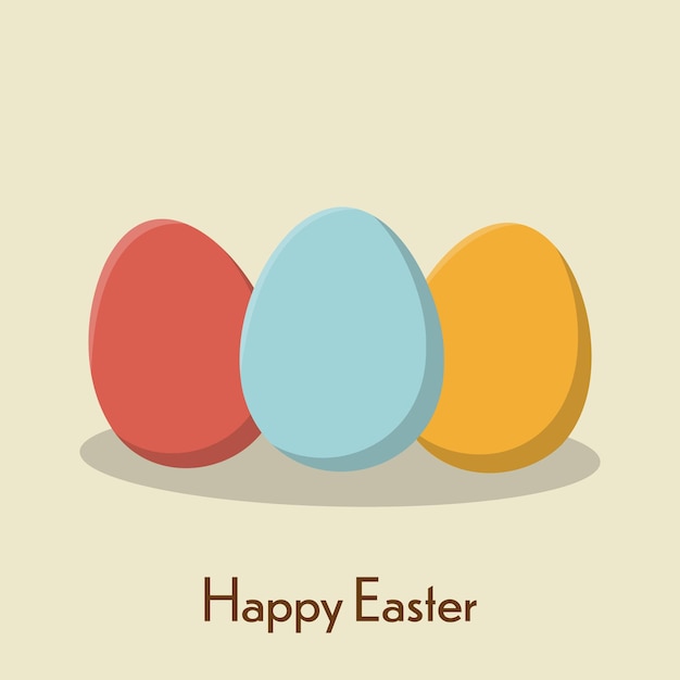 Happy Easter wenskaart Paaseieren vector illustratie