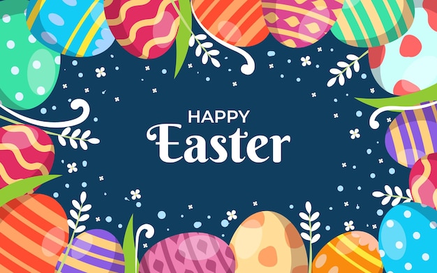 Happy easter with egg background