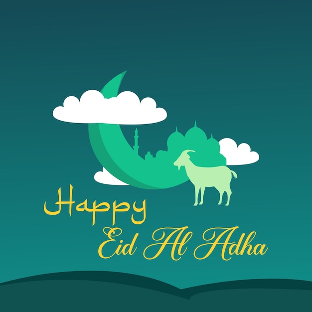 Felice eid al adha illustrazione