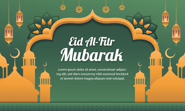 Happy Eid AlFitr luxury islamic background