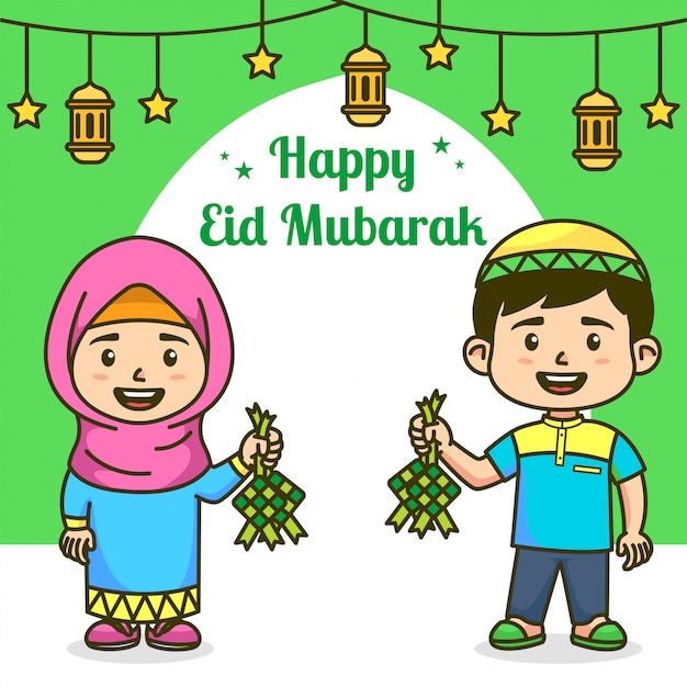 Poster di eid mubarak felice