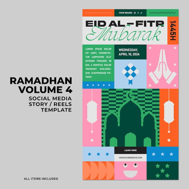 eid mubarak and ramadan stories pack
