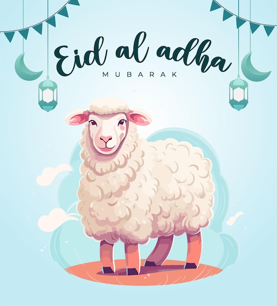 Happy eid mubarak vector illustration