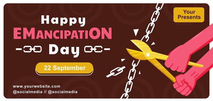 वेक्टर happy emancipation day break the lock with pliers perfect for events