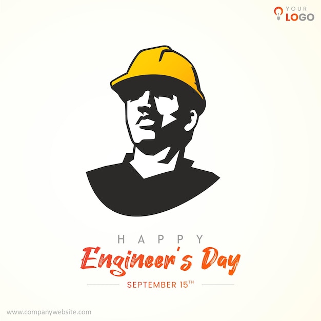 Happy engineers day concept for social media post banners