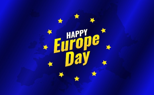 happy europe day vector