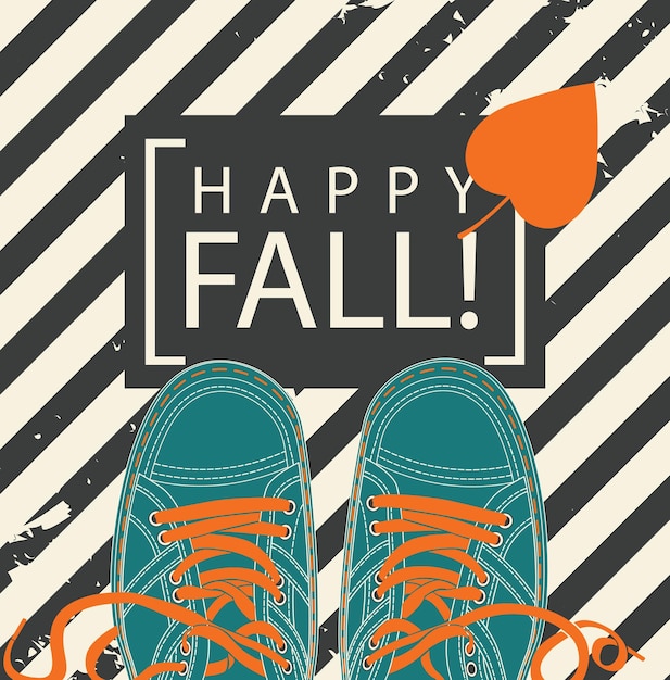 Vector happy fall poster