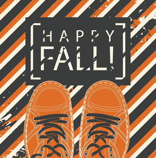 Vector happy fall poster