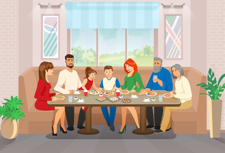 Happy Family Celebration and Sparetime Life Moment