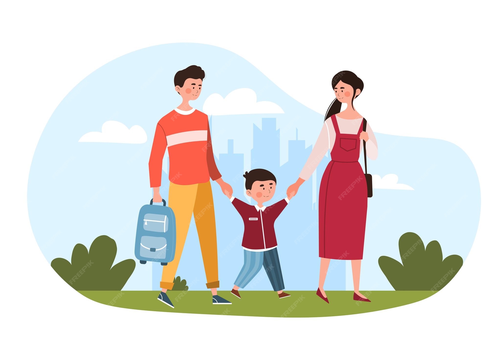 premium-vector-happy-family-concept-mom-and-dad-pick-up-the-child
