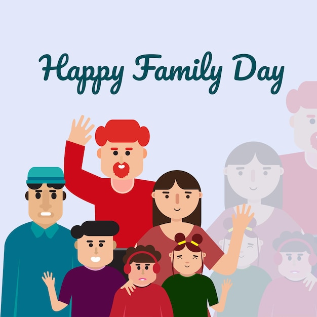 Happy family day illustration vector