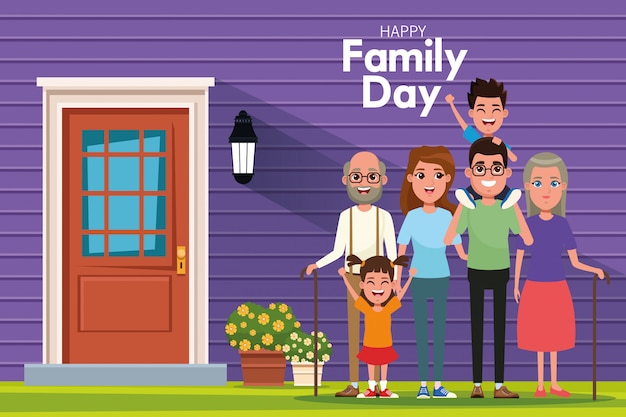 Vector happy family day