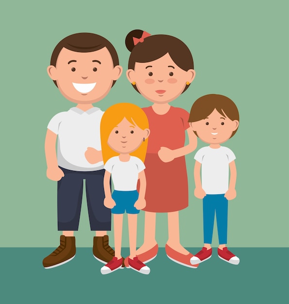 Vector happy family design