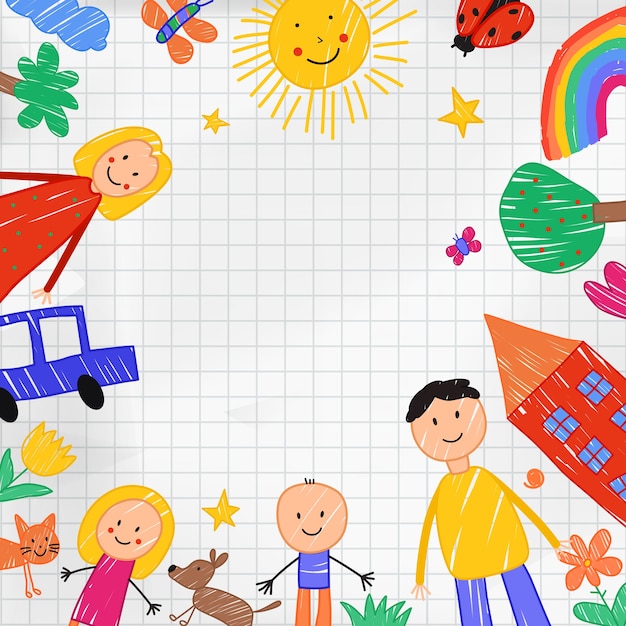 happy family drawing