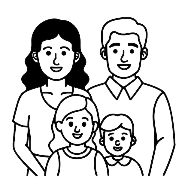a happy family portrait with parents and their son smiling and showing their love together