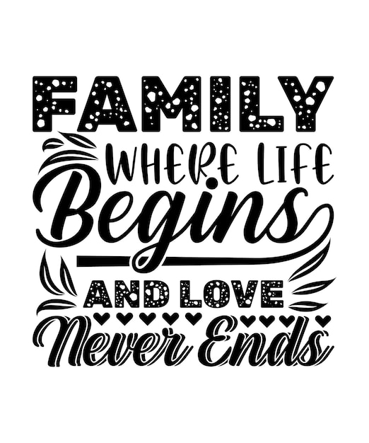 Happy Family Quotes T-shirt Design