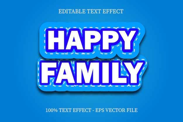 Happy Family Text Effect Modern Style