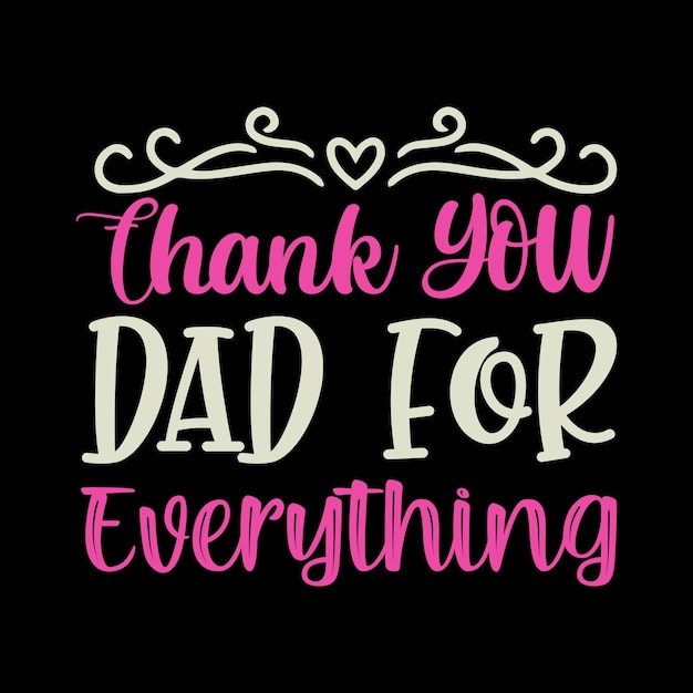 Happy Father-belettering voor vintage typografie van cadeaubonnen