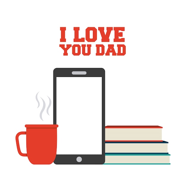 Vector happy father day card