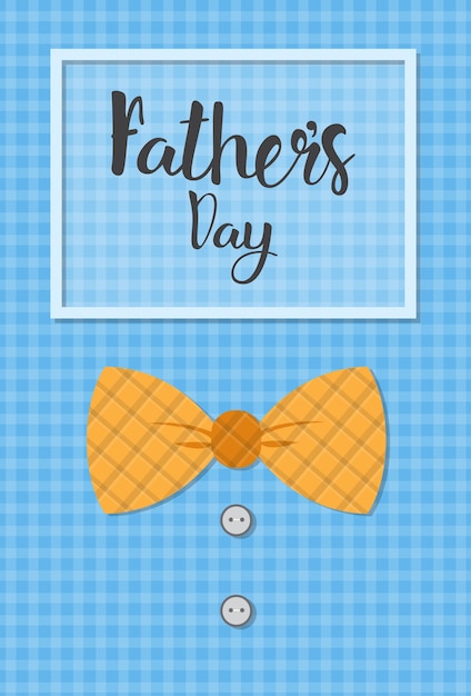 Happy father day family holiday greeting card poster flat