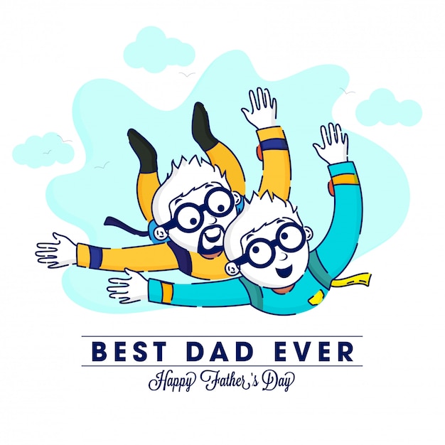 Vector happy father day holiday celebrating