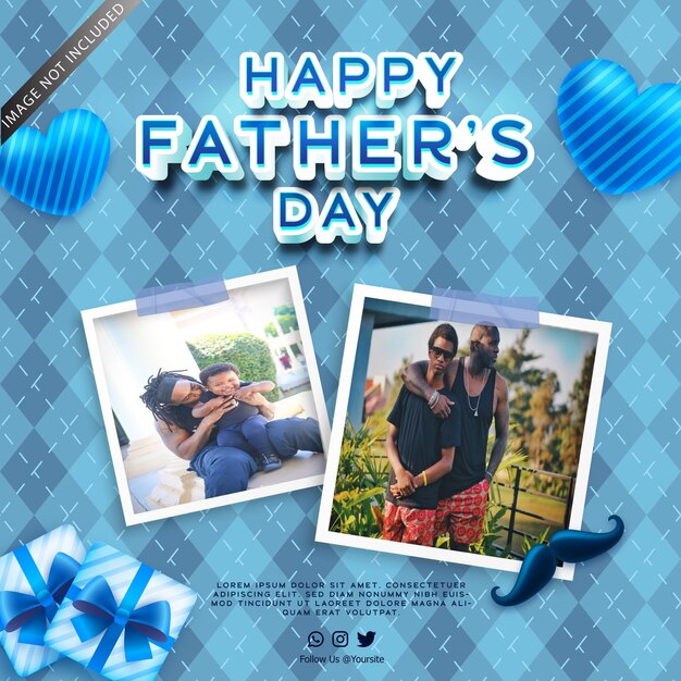 Vector happy father day photo