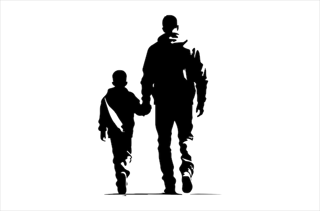 Happy Father Day Silhouette