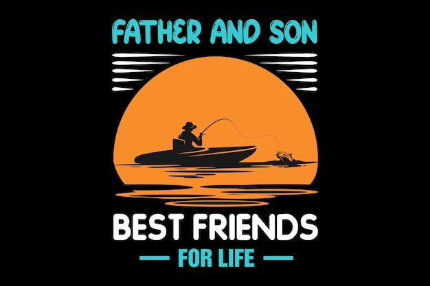 Vector happy father day typography and illustration t shirt design