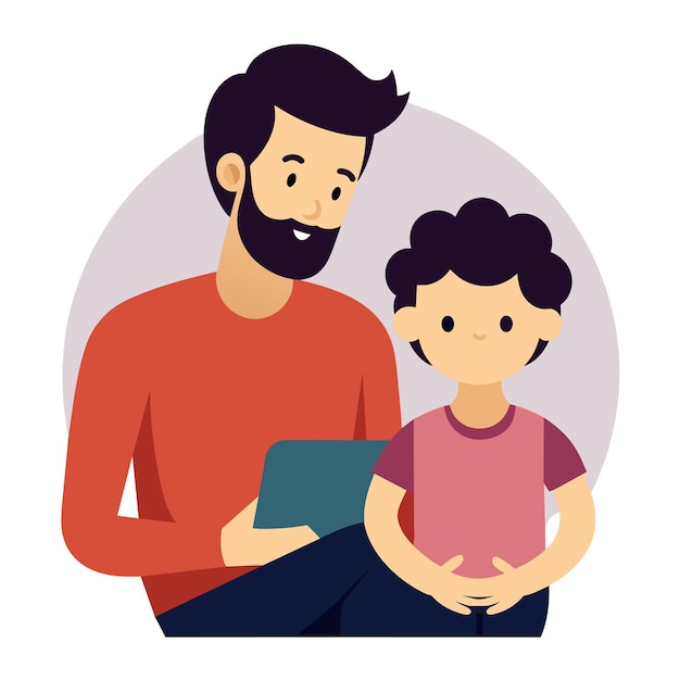 Happy Father Day Vector Illustration