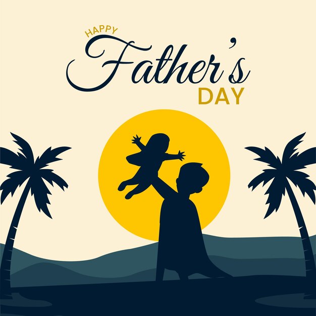 Vector happy father's day banner design template