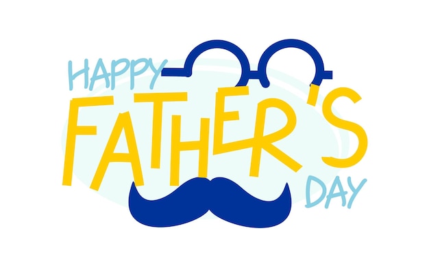 Happy father's day banner vector wenskaart